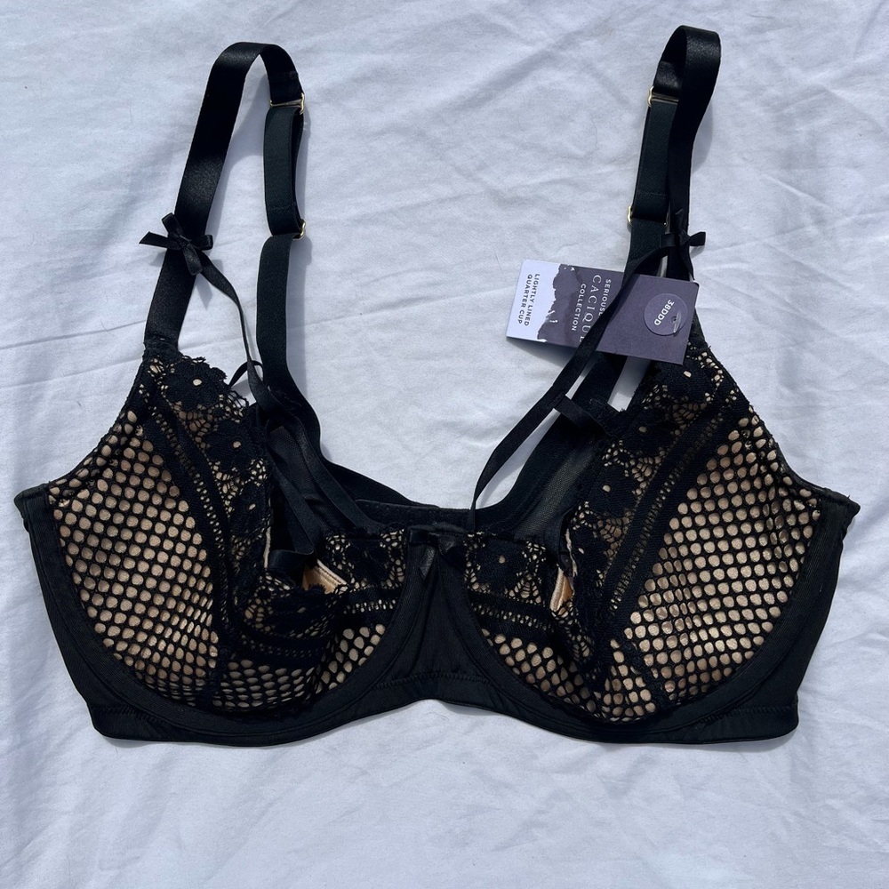 NWT Cacique Black Lace Bra